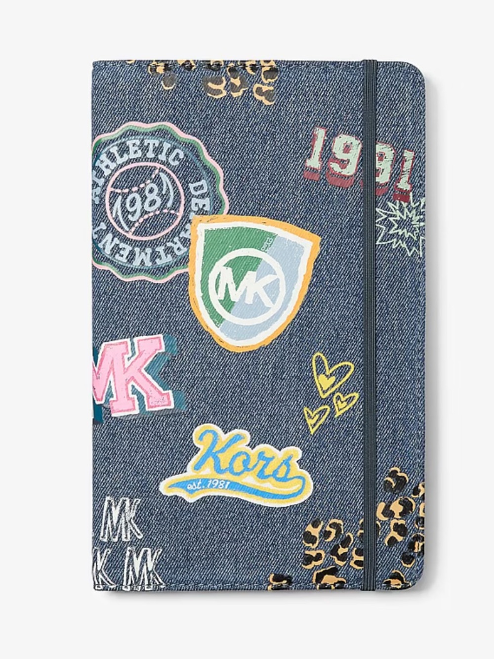 Michael Kors Medium Embellished Denim Notebook NWT NIB